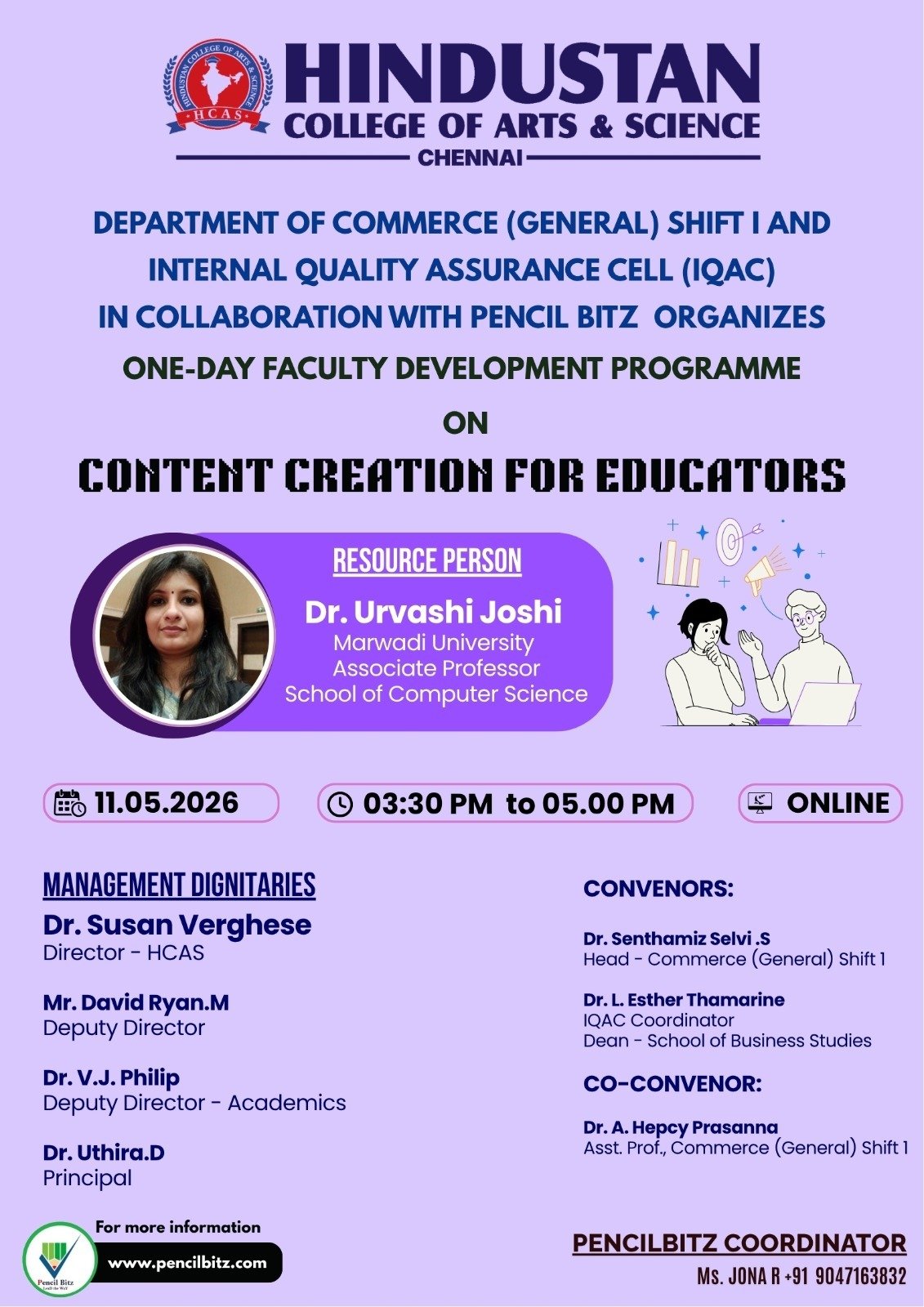 Hindustan College of Arts& Science  